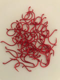 Red Octopus Hooks- Size 2 -50-PACK