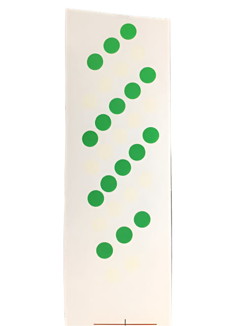 KOKOPROS® Hyper Glow polka dot stickers for 5 1/2-inch teardrop flashers, 5-pack, green dot sheet