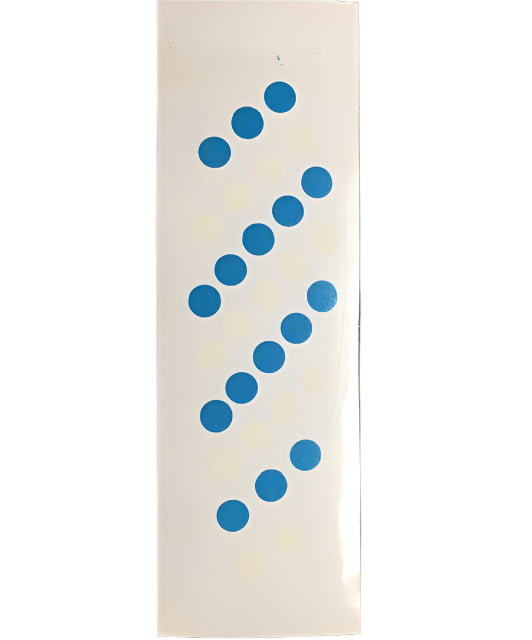 KOKOPROS® Hyper Glow polka dot stickers for 5 1/2-inch teardrop flashers, 5-pack, blue dot sheet
