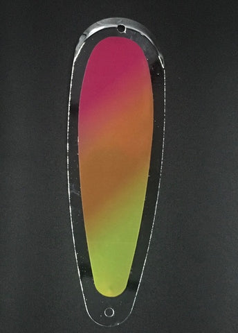 Dodger - Sunset 5 1/2 inch teardrop hologram flasher.