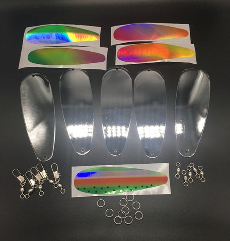 DIY Hologram Teardrop Dodger Kit- Comes with 5 Hologram Stickers and all the hardware