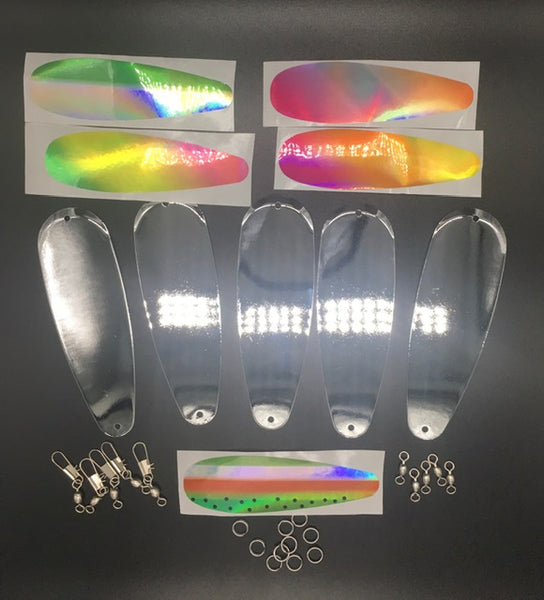 Kit - -DIY Hologram Teardrop Dodger Kit- Comes with 5 Hologram Stickers and all the hardware