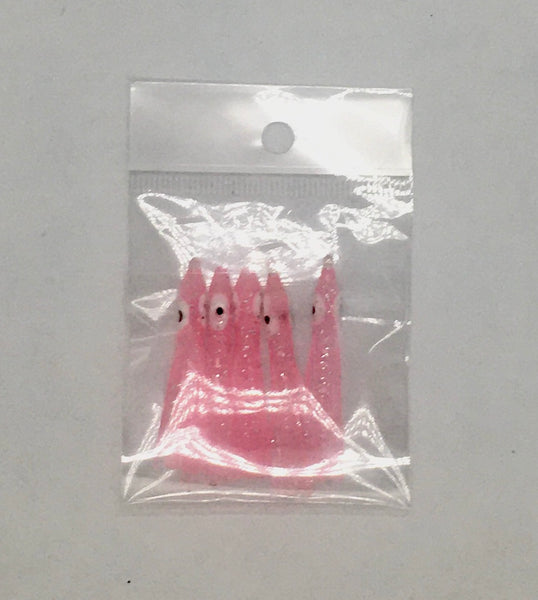 Squid Skirts - Lt Pink Luminous Micro Squid Skirts #1 - 5-pack