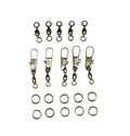 KOKOPROS® hardware for a 5-pack of dodger blanks, swivels, snaps and split rings