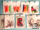 20 DIY Micro Shrimp & Squid Skirt Kit - All Components included, even *20 Pre Tied Hooks!