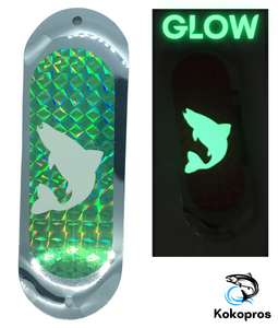 Dodger - KOKOPROS ® Finished HyperGlow Fish Dodger #3 - Green