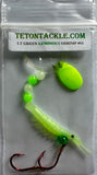 Luminous Micro Shrimp #11- Lt. Green w/Chartreuse Spinner Blade
