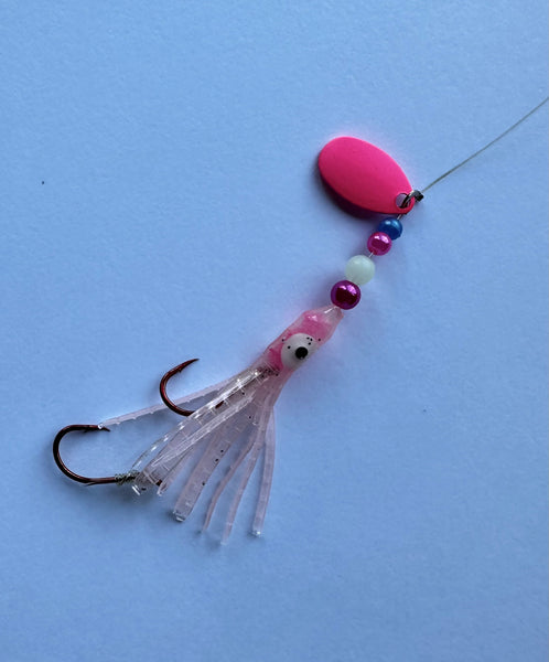 Squid Skirts - Lt Pink Luminous Micro Squid Skirts #1 - 5-pack
