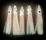 Lt Pink Luminous Micro Squid Skirts #1 - 5-pack
