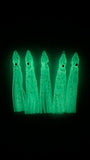 5cm LUMINOUS Squid Skirts - #7  Ghost White 5-PACKS