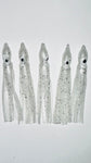 5cm LUMINOUS Squid Skirts - #7  Ghost White 5-PACKS