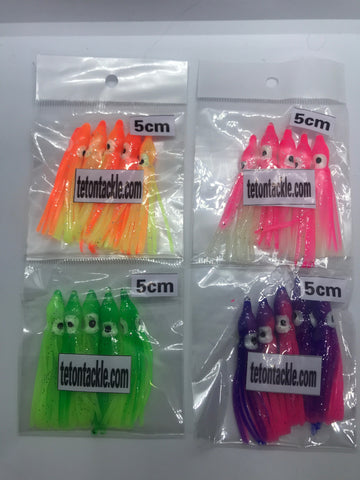 Squid Skirts -KOKOPROS® REGULAR LUMINOUS 5.5 to 6cm Squid Skirts - 5-PACK