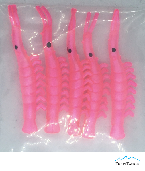 Shrimp - UV Dyed Kokanee Shrimp #2 (5-Pack) hot pink