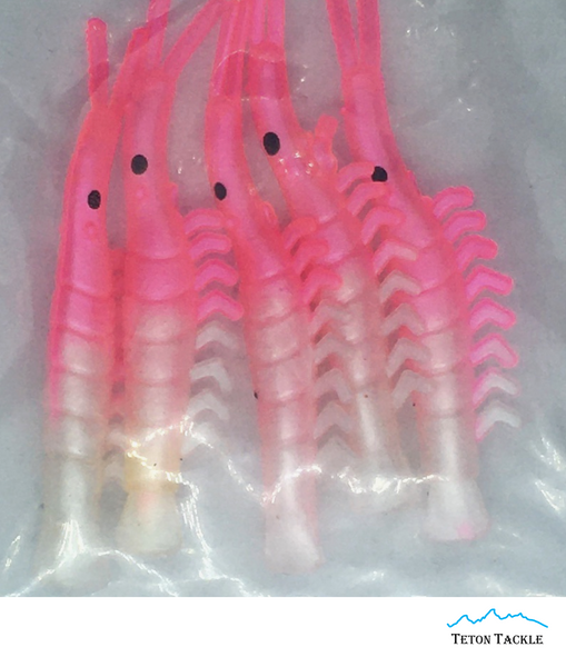 Shrimp - UV Dyed Kokanee Shrimp #3 (5-Pack) pink/white