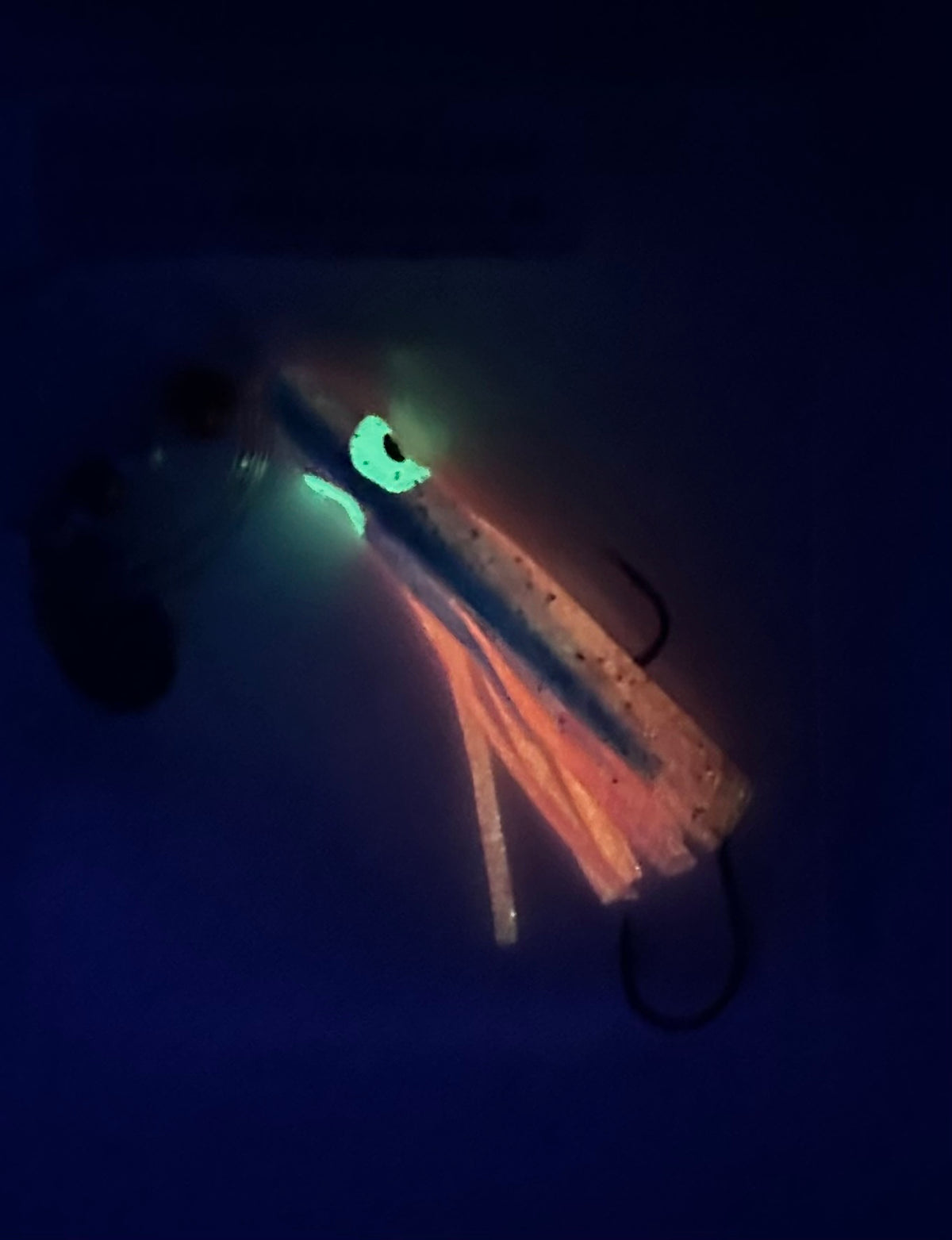 KOKOPROS® Purple and Pink #6 luminous octopus hoochie, 6 cm, nickel spinner blade, alternate view 4