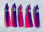 5cm Pink & Purple Squid Skirts (5-PACK) Non Luminous