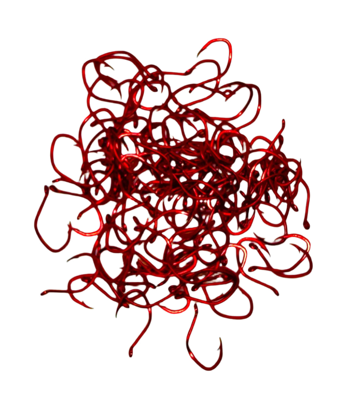 KOKOPROS® red sickle hooks, size 2, 100-pack