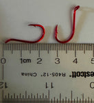 Red Octopus Hooks- Size 2 -50-PACK