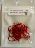 Red Octopus Hooks - Size 2 - 26-PACK ( adding this item, won’t change shipping)