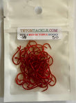 Red Octopus Hooks - Size 4 - 50-PACK
