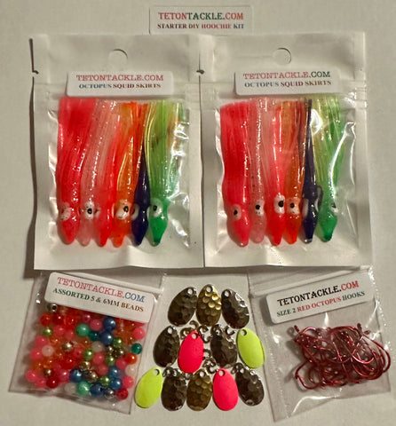 Kits -KOKOPROS® Luminous 6cm Squid DIY Starter Hoochie Kit -(2 each of our top 6 colors)