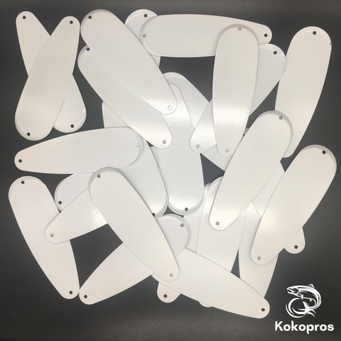 Blank Teardrop Flashers - 5 1/2" - WHITE - 25PK