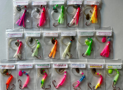 18 of our Best Shrimp & Hoochie's *Ready to Fish- *On Sale thru August  $49.95 ($2.77 each)