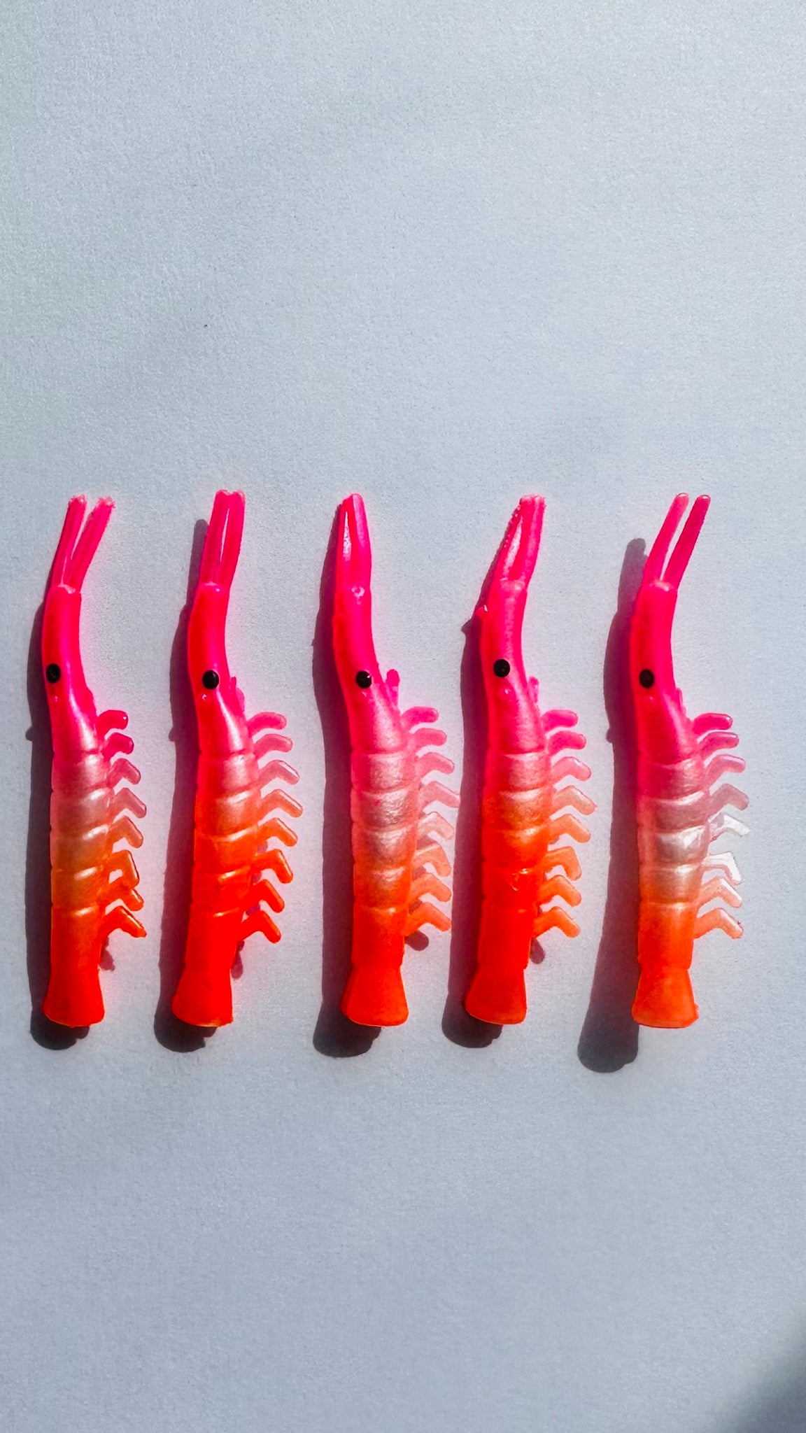 Shrimp - UV Dyed Kokanee Shrimp (5-pack) #8 pink/white/orange