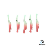 UV Dyed Kokanee Shrimp - White and Red - 5PK