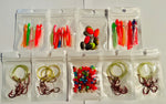20 DIY Micro Shrimp & Squid Skirt Kit - All Components included, even *20 Pre Tied Hooks!