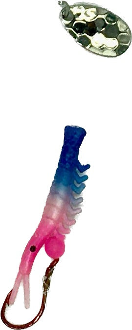 KOKOPROS® UV micro shrimp #04, Patriot, nickel spinner blade, full rig