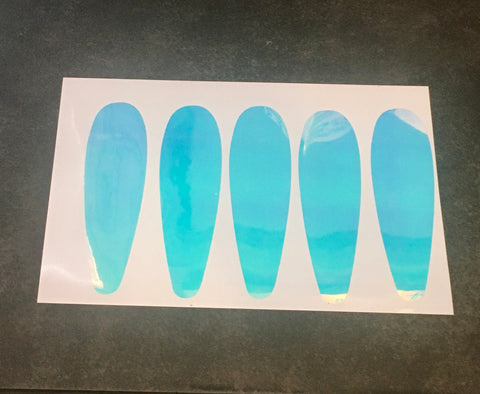 Stickers - kokopros mystic opal 5 pack stickers for 5 1/2 inch teardrop flasher